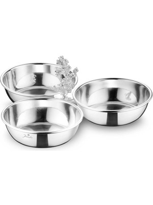 UltraMint Şık Üçlü Mercanlı Çerezlik Seti, Modern ve Zarif Tasarım