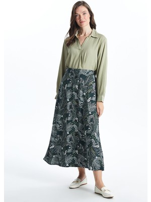 Lc Waikiki Yeni Sezon Beli Lastikli Çiçekli Kadın Etek