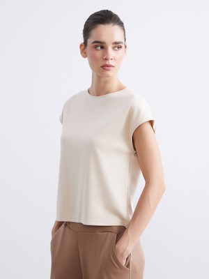 Lc Waikiki Yeni Sezon Bisiklet Yaka Kadın Tişört