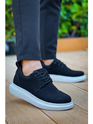 Zapatos KB003 Erkek Günlük Bağcıklı Süet Klasik Ayakkabı Sbt - Siyah