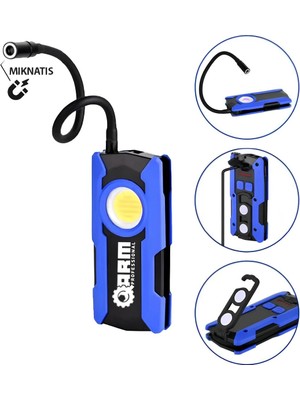 Epilons Arm ESEN380 Esnek Başlıklı 1500 Lümen Şarjlı Çalışma Lambası