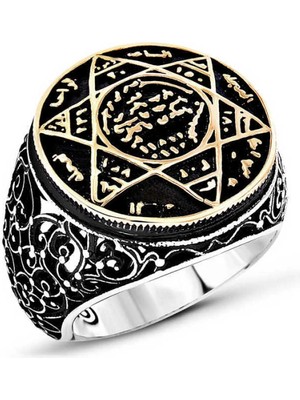 Bazarhane Gümüş Süleyman Peygamber Mührü Erkek Yüzük