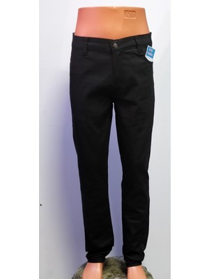 Beyzdenim Klasik Siyah Kot Pantolon Likrali Battal Büyük Beden
