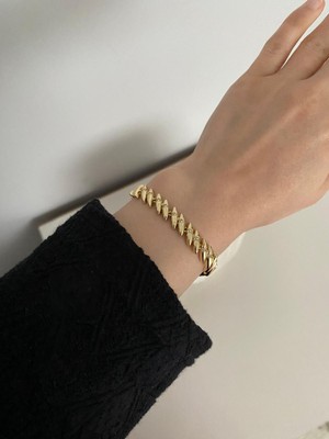 Elifra Xuping Vıp Gold Kararmaz Ince Burgu Model Zirkon Taşlı Zarif Bileklik