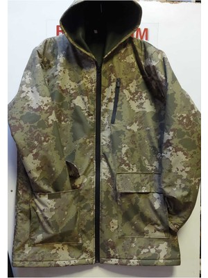 Beyzdenim Su Geçirmez (Mebranlı) K Kuvvetleri Kamuflaj Desen Avcı ve Yürüyüş Montu