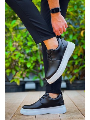 Zapatos Kb-X3 Erkek Günlük Bağcıklı Cilt Klasik Ayakkabı Cbt - Siyah