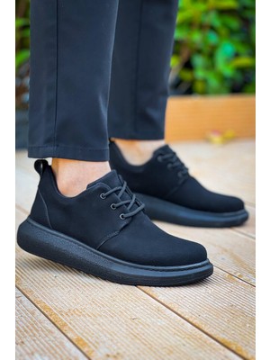 Zapatos KB003 Erkek Günlük Bağcıklı Süet Klasik Ayakkabı Sst - Siyah