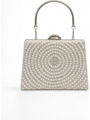 Queen Elizabeth Kadın Abiye Portföy Çanta  İnci 02 Y0831