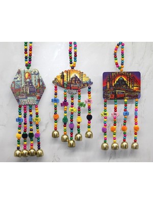 Üreticiniz Ashwork Istanbul Temalı Renkli Boncuklu Asmalı Rüzgar Çanı ALK4572 587455