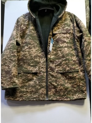 Beyzdenim Bordolu Kamuflaj Av Avcı ve Yürüyüş Için Kaban Mont Su Itici Nefes Alan