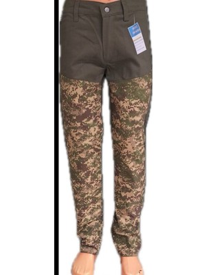 Beyzdenim Haki Bordolu Kamuflaj Çulluk Avcı ve Yuruyuş Pantolonu Pacalar Su Itici Gabardin (Kot)