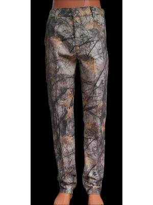 Beyzdenim Orman 02 Kamuflaj Çulluk Avcı ve Yuruyuş Pantolonu Gabardin (Kot) Buyuk Beden