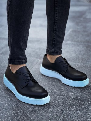 Zapatos CH001 Classic Lace Erkek Günlük Bağcıklı Cilt Klasik Ayakkabı Cbt - Siyah