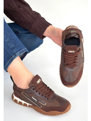 Trivogue Huer Kahverengi Nubuk Bağcıklı Spor Ayakkabı