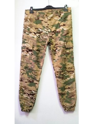Beyzdenim Lastikli Paca Kamuflaj Kargo Pantolon Ripsstop Hafif Su Itiçi