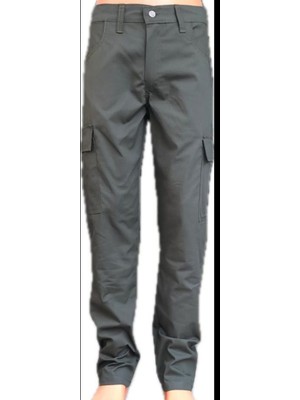 Beyzdenim Iş Pantolonu Kömür Gri Esnek Ripsstop Solmaz Kumaş 4 Mevsimlik Büyük Beden Kargo