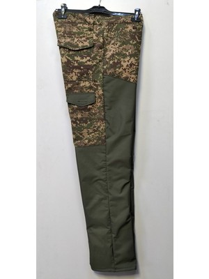Beyzdenim Termal Polarlı-Polarsız Bordolu Kamuflaj Çulluk Avcı ve Yuruyuş Pantolonu Pacalar Su Decirmez