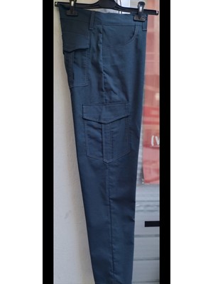 Beyzdenim Mavi Esnek Kargo Taktikal Buyuk Beden Ripsstop Pantolon