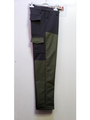 Beyzdenim Haki Polarlı Su İtiçi Çulluk Pantolonu Büyük Beden Erkek Regular Kesim Likralı Kumaş