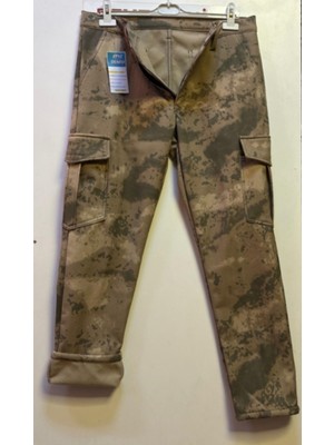 Beyzdenim Çöl Kamuflaj Softshel Mebranlı Polarlı Su Geçirmez Kargo Pantolon Erkek 54 Beden