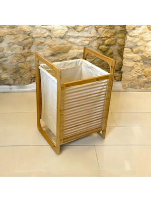 UltraMint Bambu Lüx Çok Amaçlı Çamaşır ve Oyuncak Sepeti, Banyo Organizer