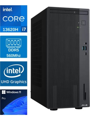 Asus Expertcenter P500MV Intel Core I7-13620H 64GB Ddr5 2tb SSD Windows 11 Pro Minitower Masaüstü Bilgisayar WP500MV716512330B1DGNS15