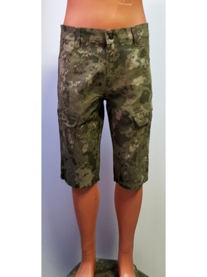 Beyzdenim Kamuflaj Taktikal Şort Kapri Diz Altı