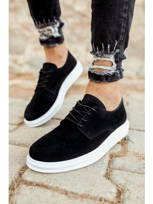 Zapatos CH003 Comoscio Classico Erkek Günlük Bağcıklı Süet Klasik Ayakkabı Sbt - Siyah