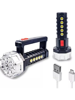 Üreticiniz Ashwork P-17 17+5 Cob Ledli Işıldak Fener 587455