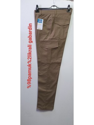 Beyzdenim Topak Kargo Likralı Pamuk Büyük Beden Pantolon