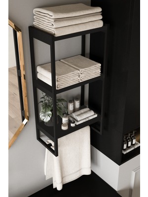 UltraMint Modern 3 Katlı Duvar Rafı, Banyo ve Mutfak Için Geniş Depolama Alanı