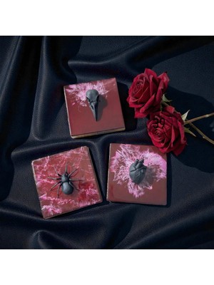 Anatomy Of Emotion 3’lü Epoksi Duvar Tablo Seti, El Yapımı 3D Tasarım, 25X25 cm Duvar Paneli, Gothic Modern Tasarım