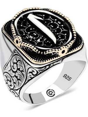 Bazarhane Gümüş Elif Oval Erkek Yüzük