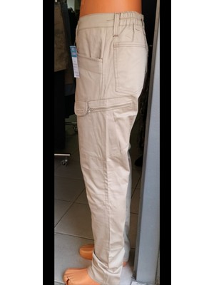 Beyzdenim Krem Taktikal Pantalon Armürlü Kumas