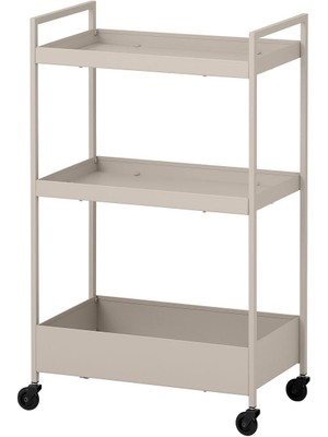 UltraMint Banyo Düzenleyici, Servis Arabası, Bej, 50.5X30X83 Cm, Şık ve Kullanışlı