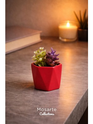 Mosarte Prizma Köşeli Dekoratif Obje / Saksı – Modern Minimal Tasarım