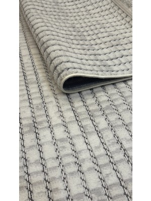 Seloria Home Krem Gri Bohem Iskandinav Modern Saçaklı Doğal Pamuk Taban Salon Koridor Çocuk Oturma Odası Halı