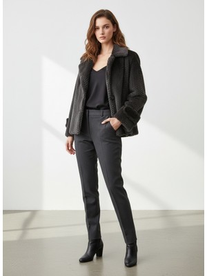 Paolo Framinco PF-031 Kuzu Derisi Kahve Kürk Deri Ceket