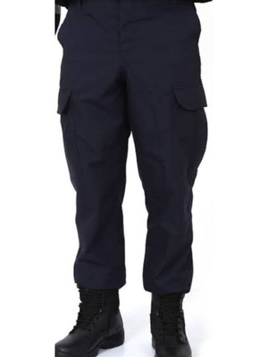 Beyzdenim Lacivert Softshell Termal Polarlı Kargo Pantolon Erkek Desenli Yüksek Bel Gabardin Kumaş