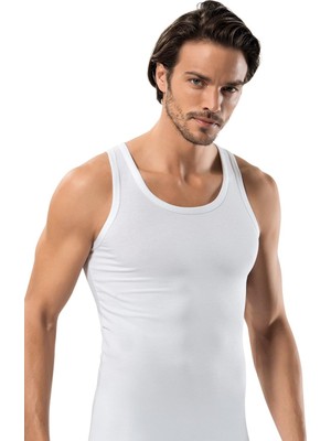 Erdem Erkek Kalın Askılı Pamuklu 6'lı Paket Elastan Atlet 1116