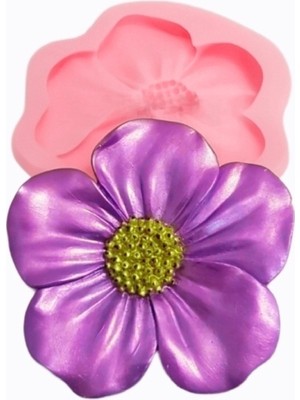Morlalem 15CM Büyük Gül Çiçek Silikon Kalıp K-1141B, Taş Tozu Sabun Alçı Mum Polyester Kalıbı