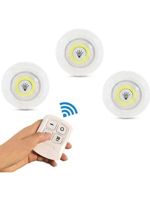 Üreticiniz Ashwork Kablosuz Uzaktan Kumandalı 3lü LED Lamba Seti 587455