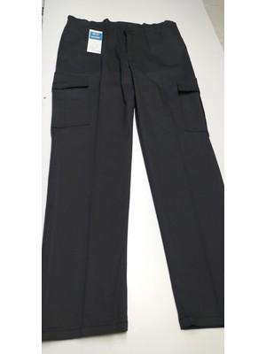 Beyzdenim Koyu  Gri Kargo Likralı Pamuk Büyük Beden Pantolon