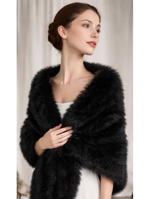 Laviyonsa Kışlık Kürk Etol Davet Şalı