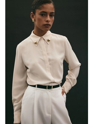 Sateen Lucy Gömlek - Bej