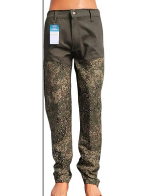 Beyzdenim T. Polarlı Likralı Kamuflaj Av Avcı Çulluk Yürüyüş Pantollonu