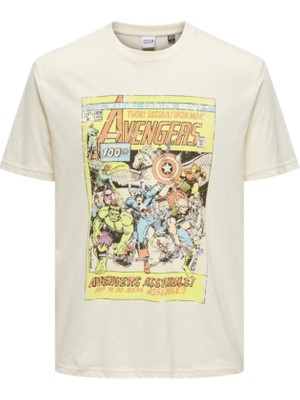 Only Marvel Baskılı Erkek T-Shirt 22029522