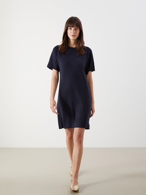 Lc Waikiki Yeni Sezon Bisiklet Yaka Tişört Elbise