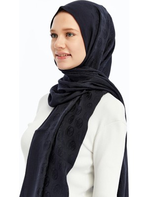Valentino Orlandi Alia Serisi Monogram Şal - 06245 Lacivert