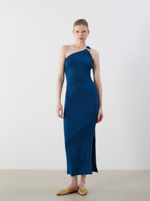 Lc Waikiki Yeni Sezon Tek Omuz Büzgülü Elbise